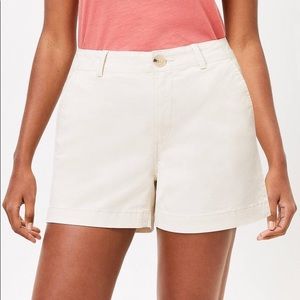 LOFT Curvy Washed Twill Shorts